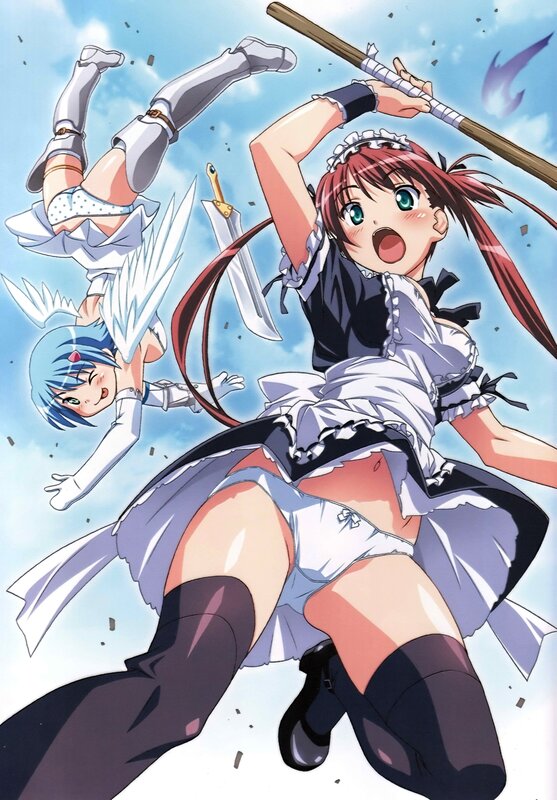 anime girls in action