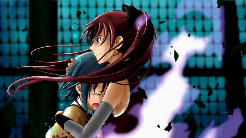 anime girls in action