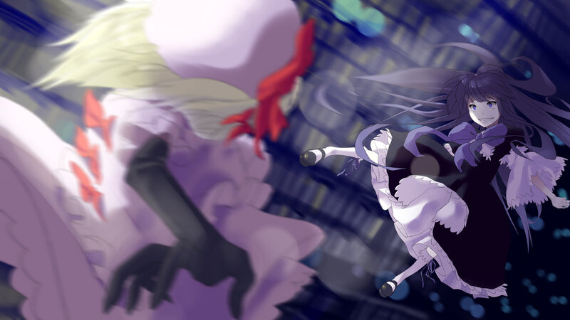 anime girls in action