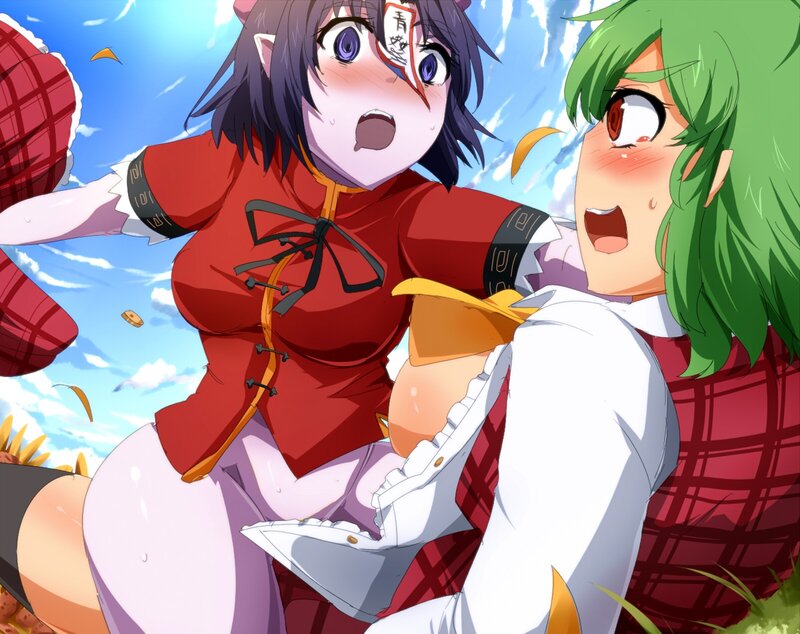 anime girls in action