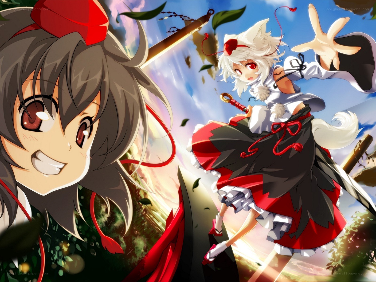 Anime girls in action