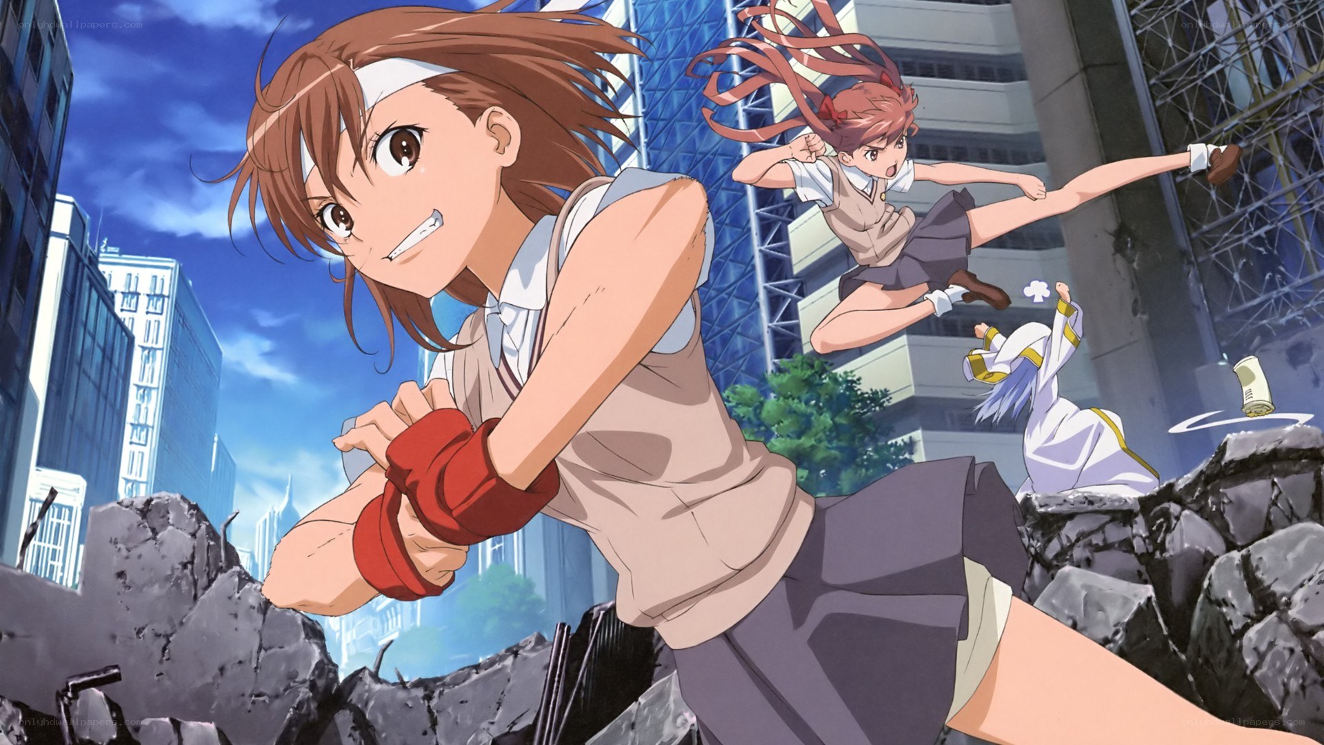 anime girls in action