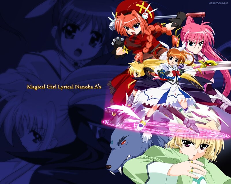 Anime Girls in Action — Blue, Dramatic, Night