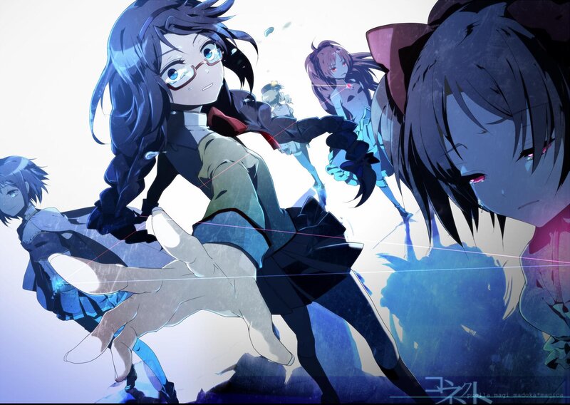 Anime Girls in Action — Blue, Dramatic
