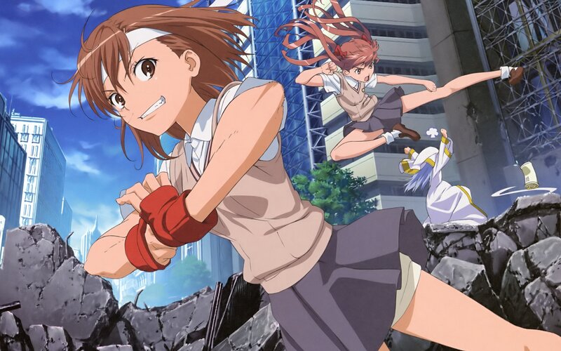 Anime Girls in Action — Blue, Dynamic