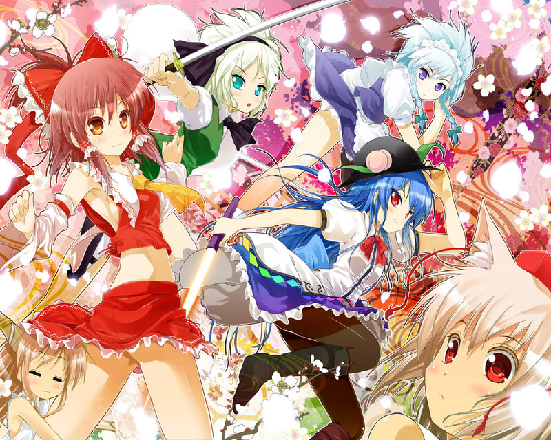 Anime Girls in Action — Pink