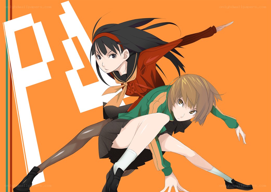 anime girls in action pose