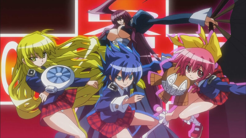 anime girls in action poses