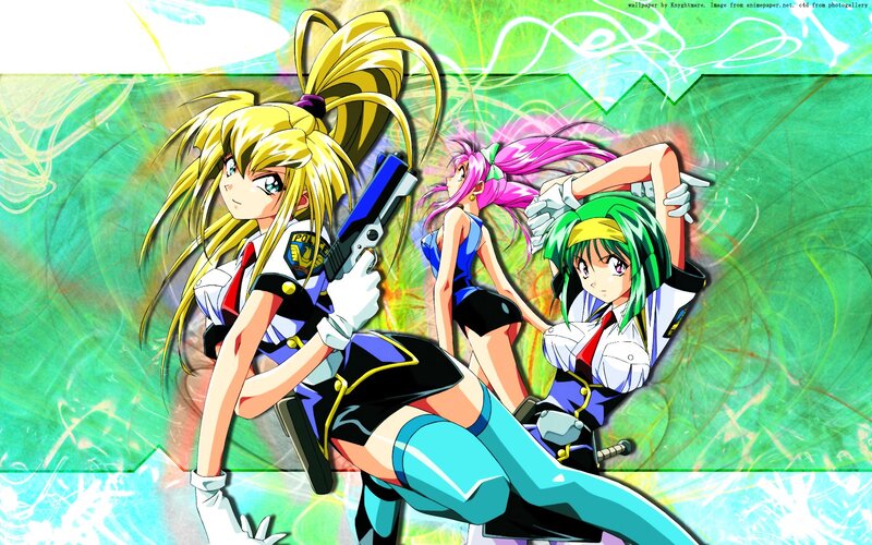 anime girls in action poses