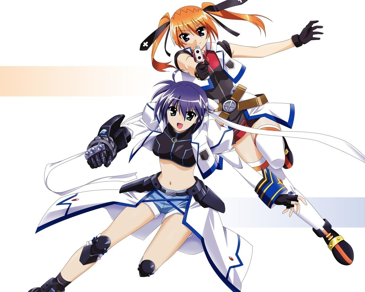 anime girls in action