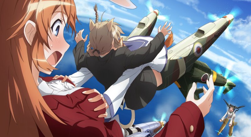 anime girls in aerial combat