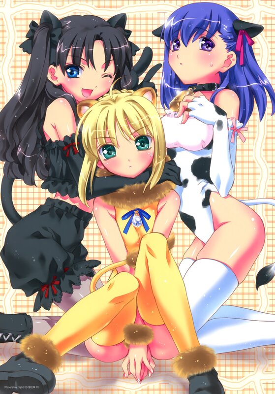 anime girls in animal costumes
