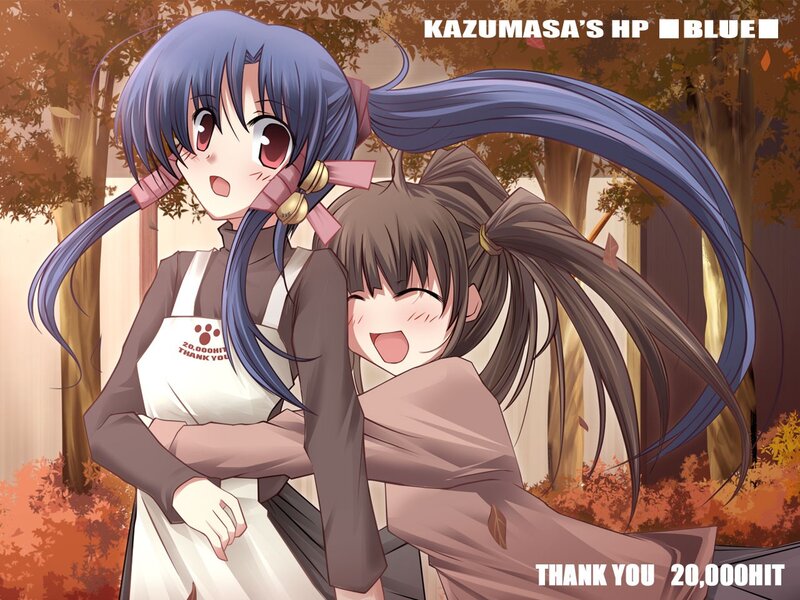 Anime girls in autumn