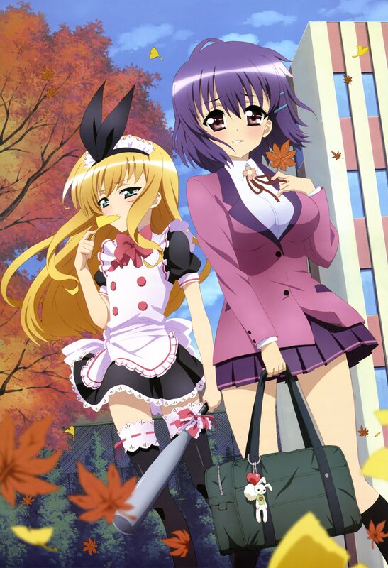 Anime girls in autumn