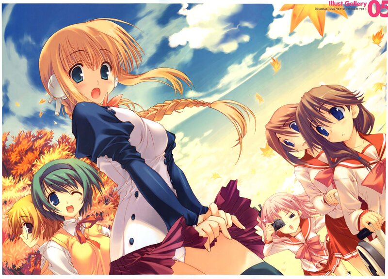 Anime Girls in Autumn — Blue