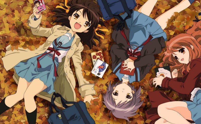 Anime Girls in Autumn Leaves — Fallen Leaves