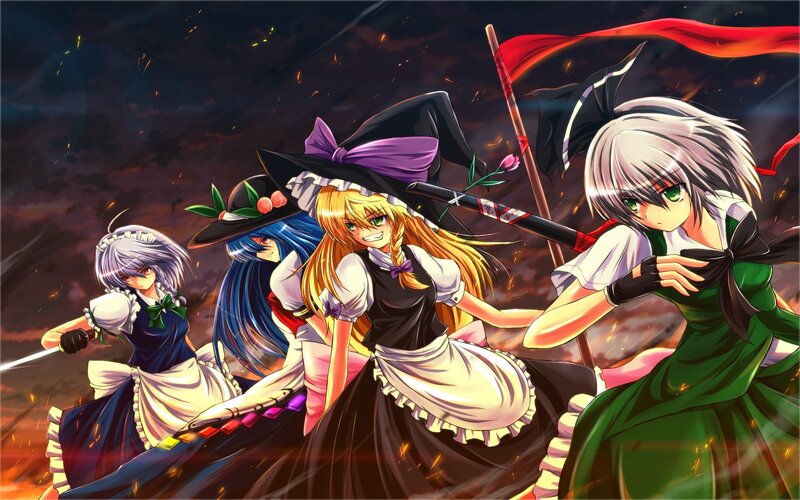 anime girls in battle