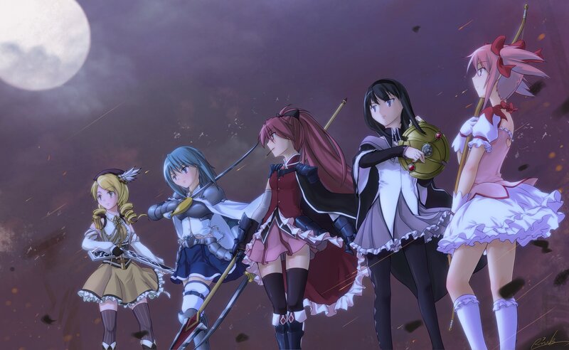 anime girls in battle formation