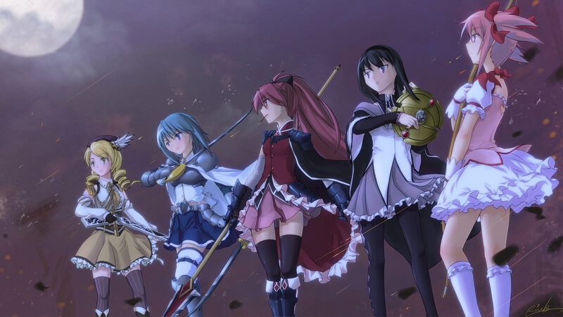 anime girls in battle formation