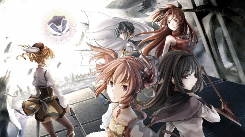 anime girls in battle scene