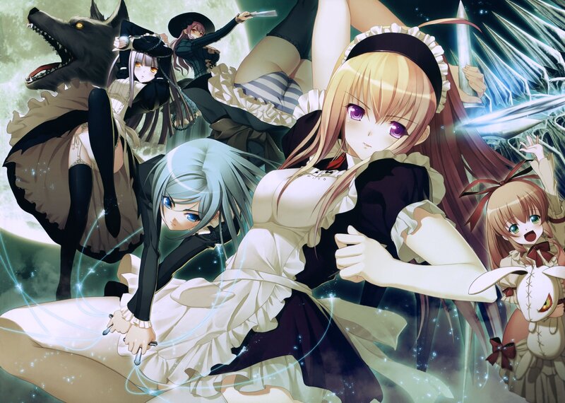 Anime Girls in Battle — White, Dramatic