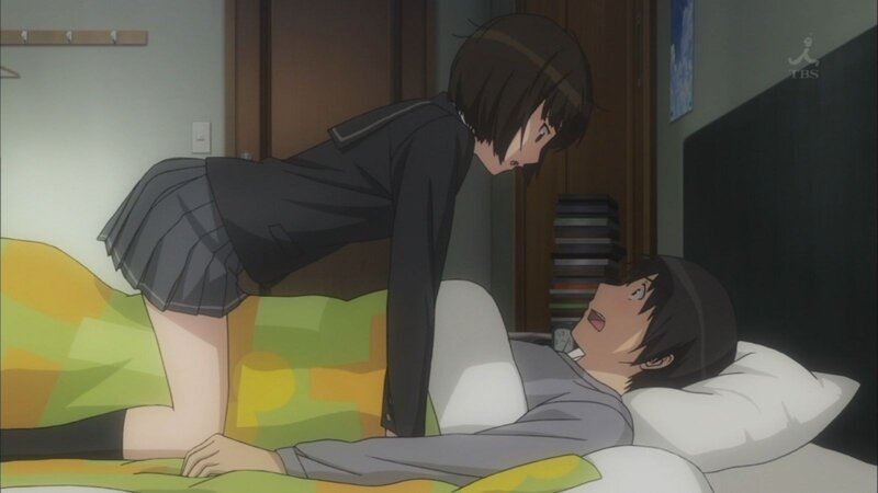 Anime girls in bedroom scene