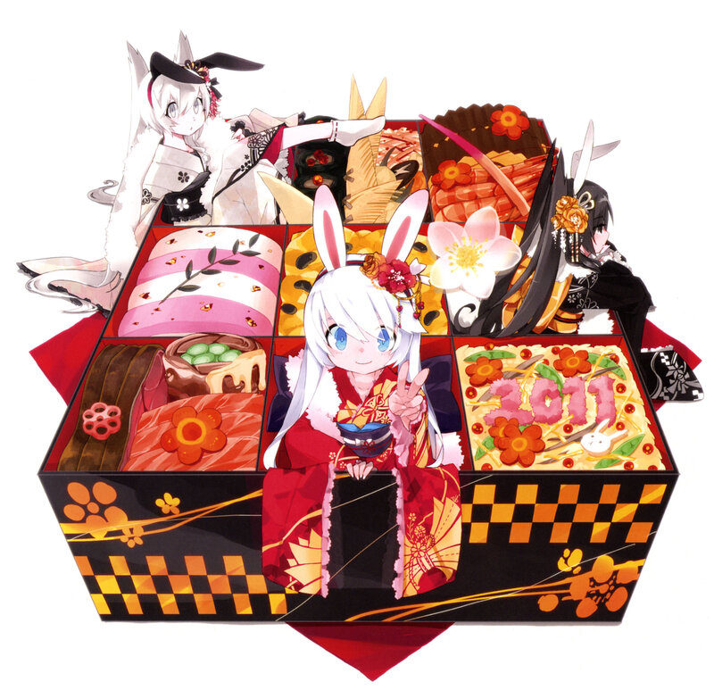 Anime Girls in Bento Box — Red