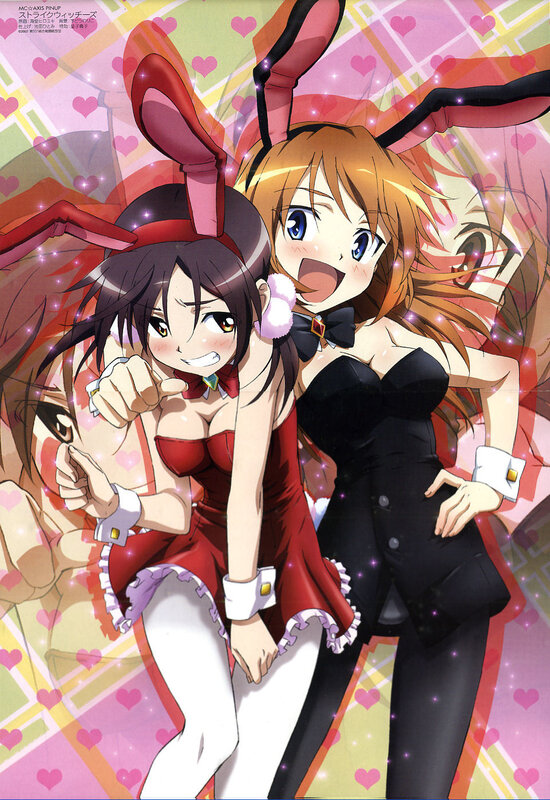 Anime girls in bunny costumes