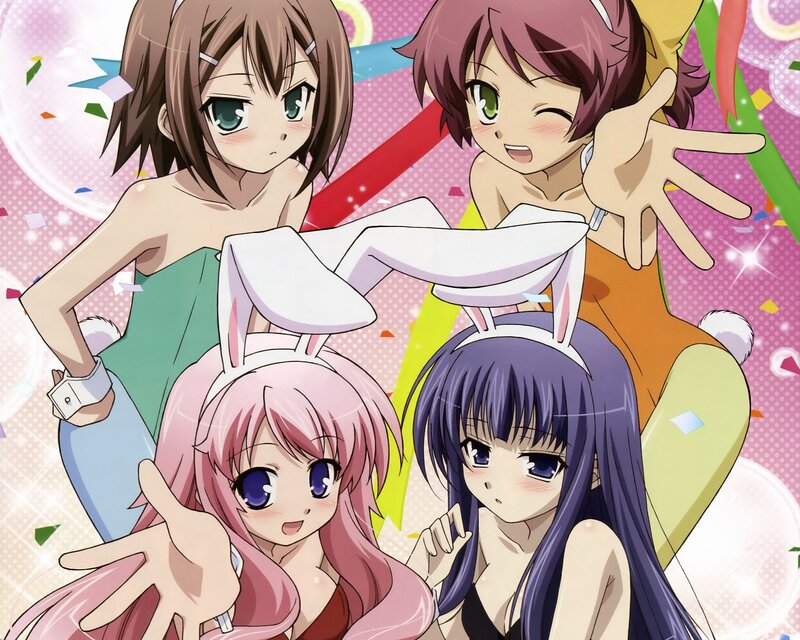 Anime girls in bunny ears