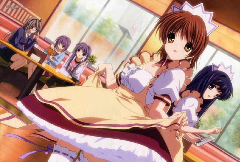 Anime Girls in Cafe — Brown