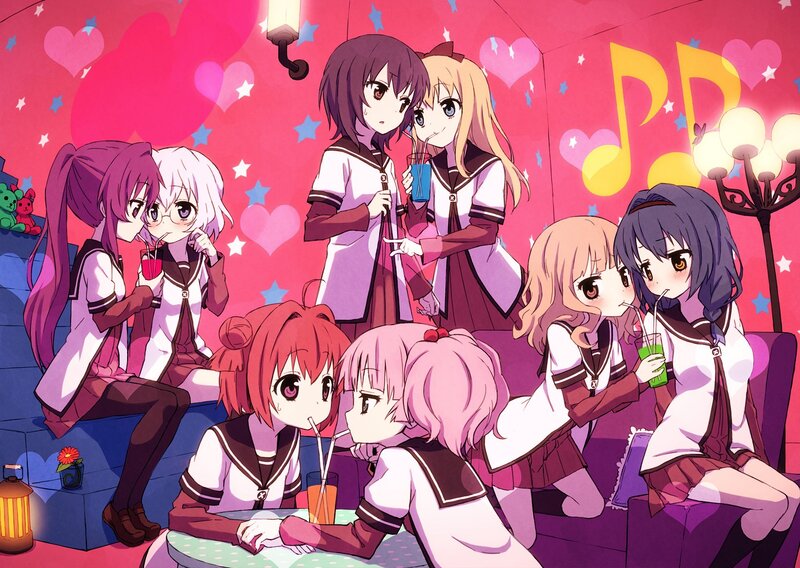 Anime Girls in Cafe — Pink