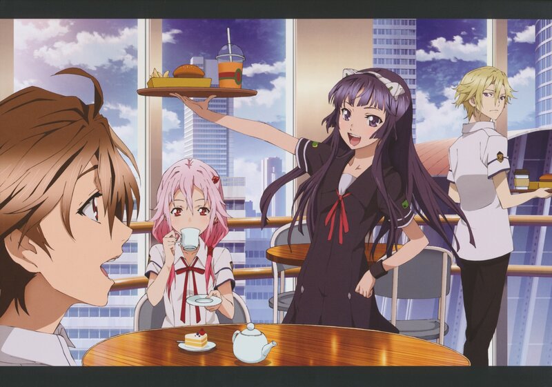 Anime Girls in Cafe — Purple