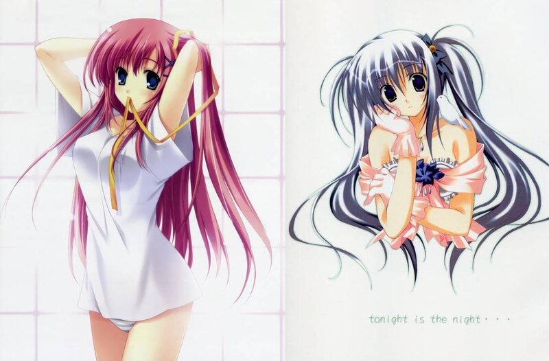 Anime girls in casual poses