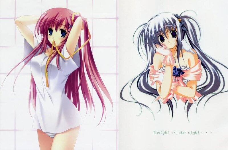 anime girls in casual poses