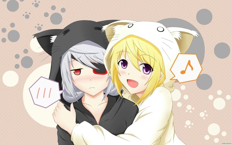 anime girls in cat costumes