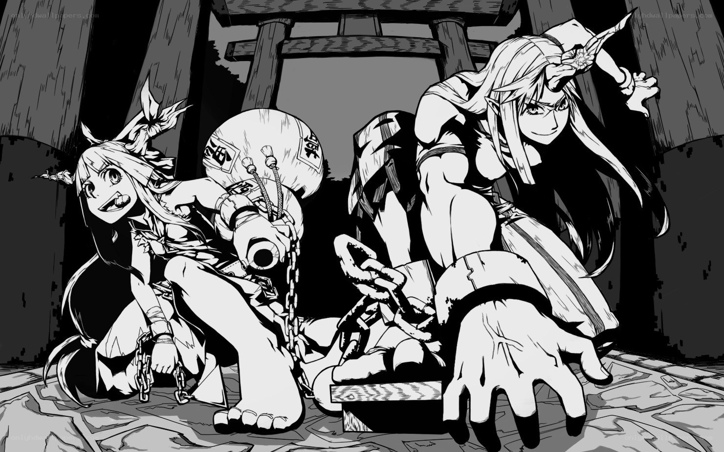 Anime girls in chains