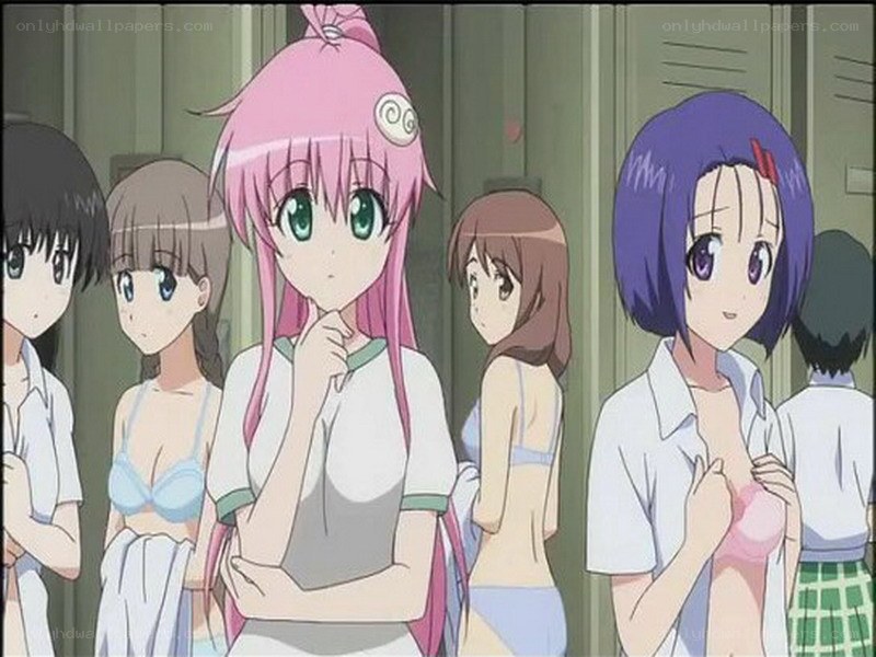 anime girls in changing room