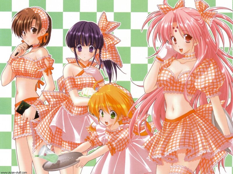 anime girls in checkered outfits