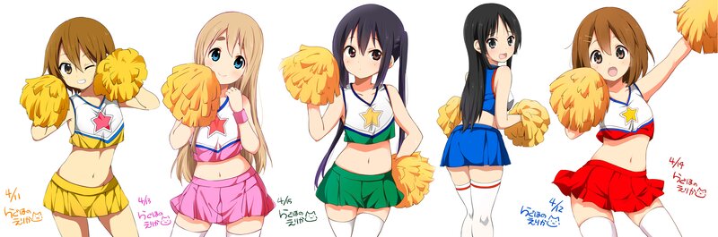 Anime Girls in Cheer Outfits