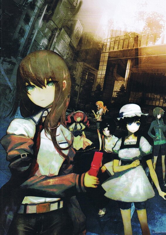 anime girls in city scene