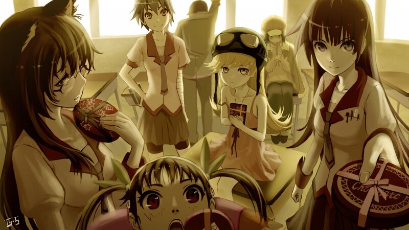 Anime Girls in Classroom — Brown, Calm, Afternoon, Digital Art