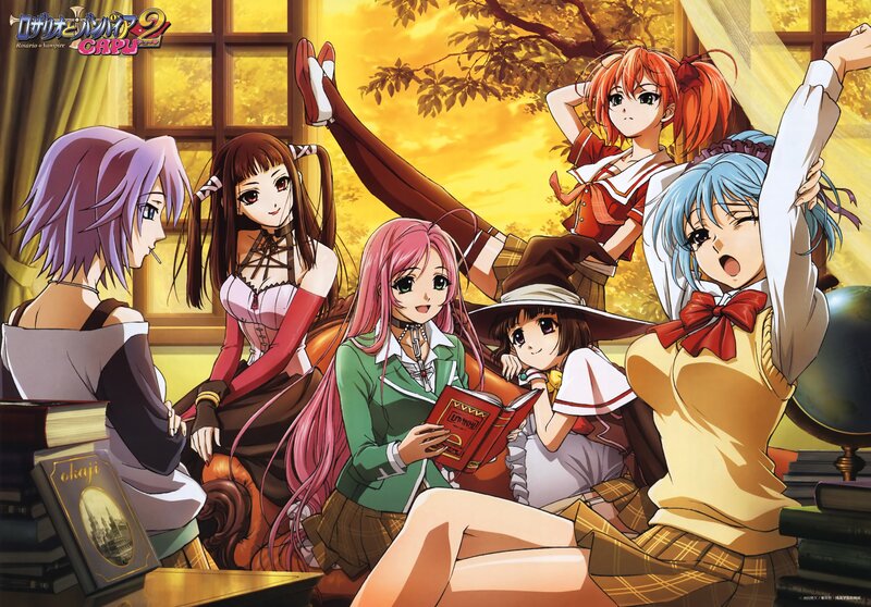 Anime Girls in Classroom — Yellow, Relaxed