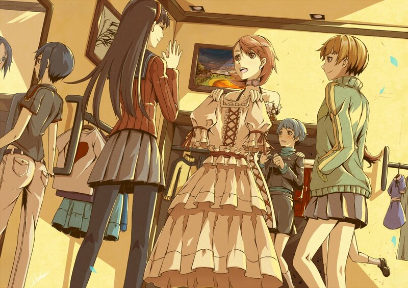 Anime Girls in Clothing Store