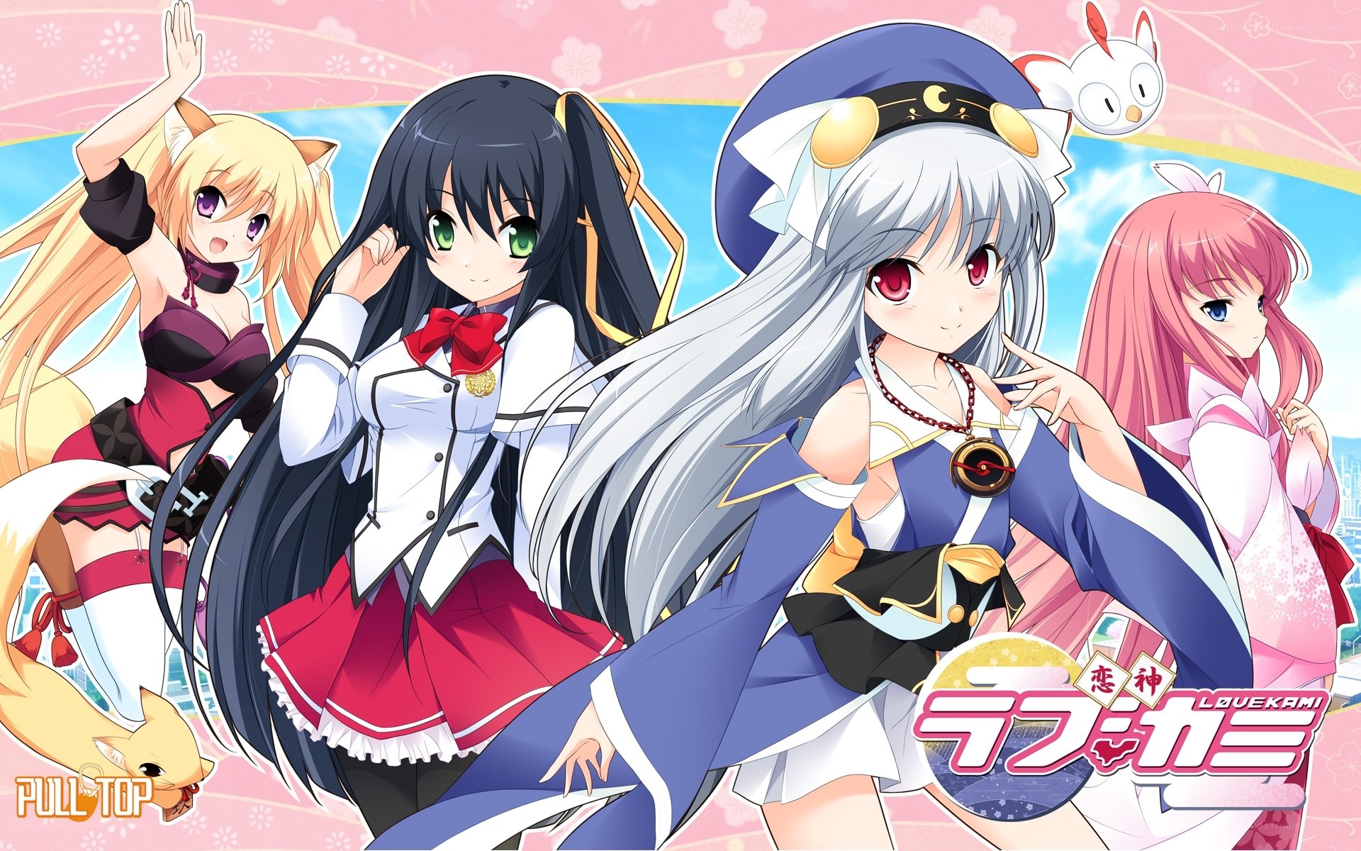 anime girls in colorful outfits