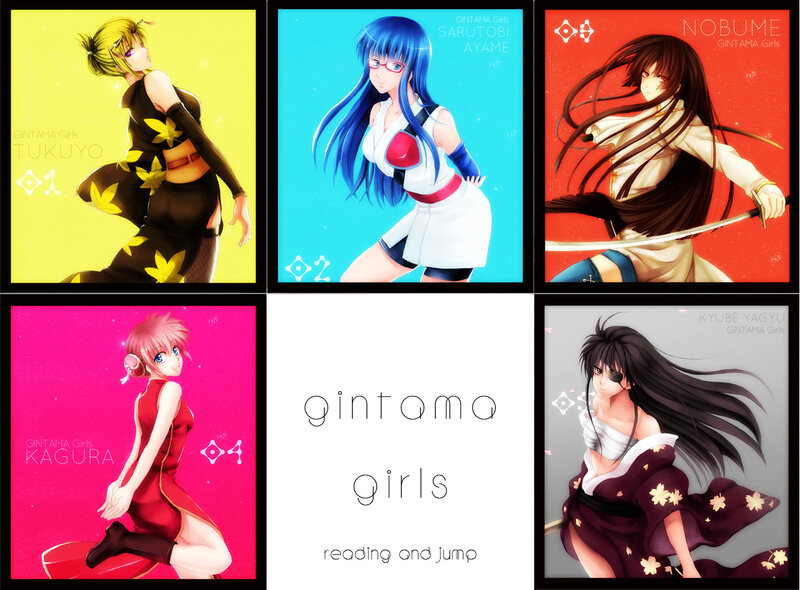 Anime Girls in Colorful Panels