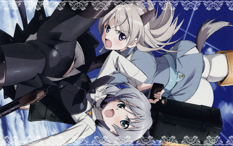 anime girls in combat gear