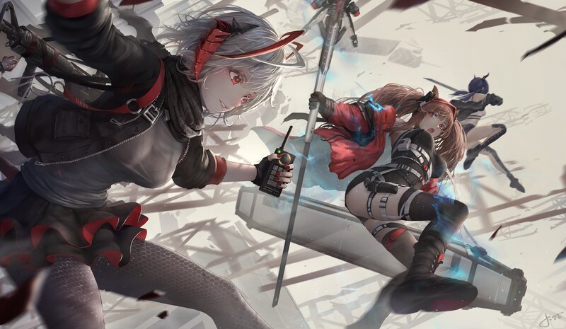 Anime Girls in Combat — Gray, Dramatic