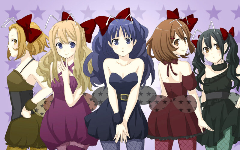 anime girls in costumes