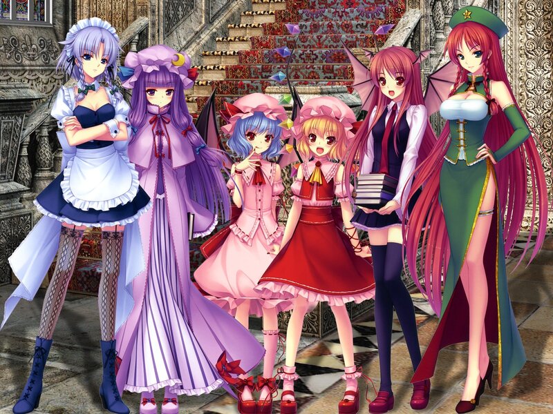 anime girls in costumes
