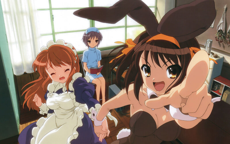 Anime girls in costumes